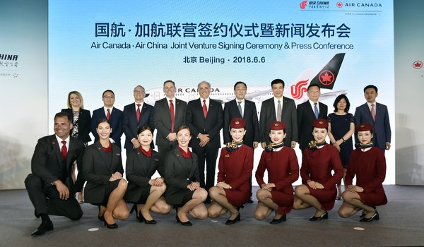 中國國航與加拿大航空簽署中國-北美洲航空公司首個聯營協議